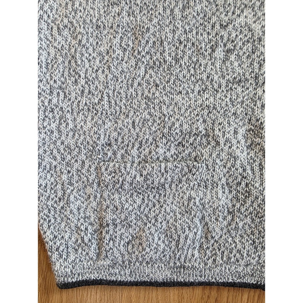 Handmade Gray Sweater Vest w/ Black Trim – Button Front - Picture 3 of 4